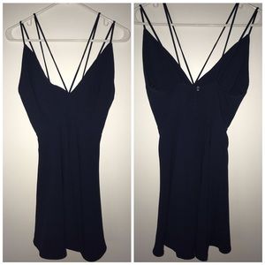 Deep blue strappy dress